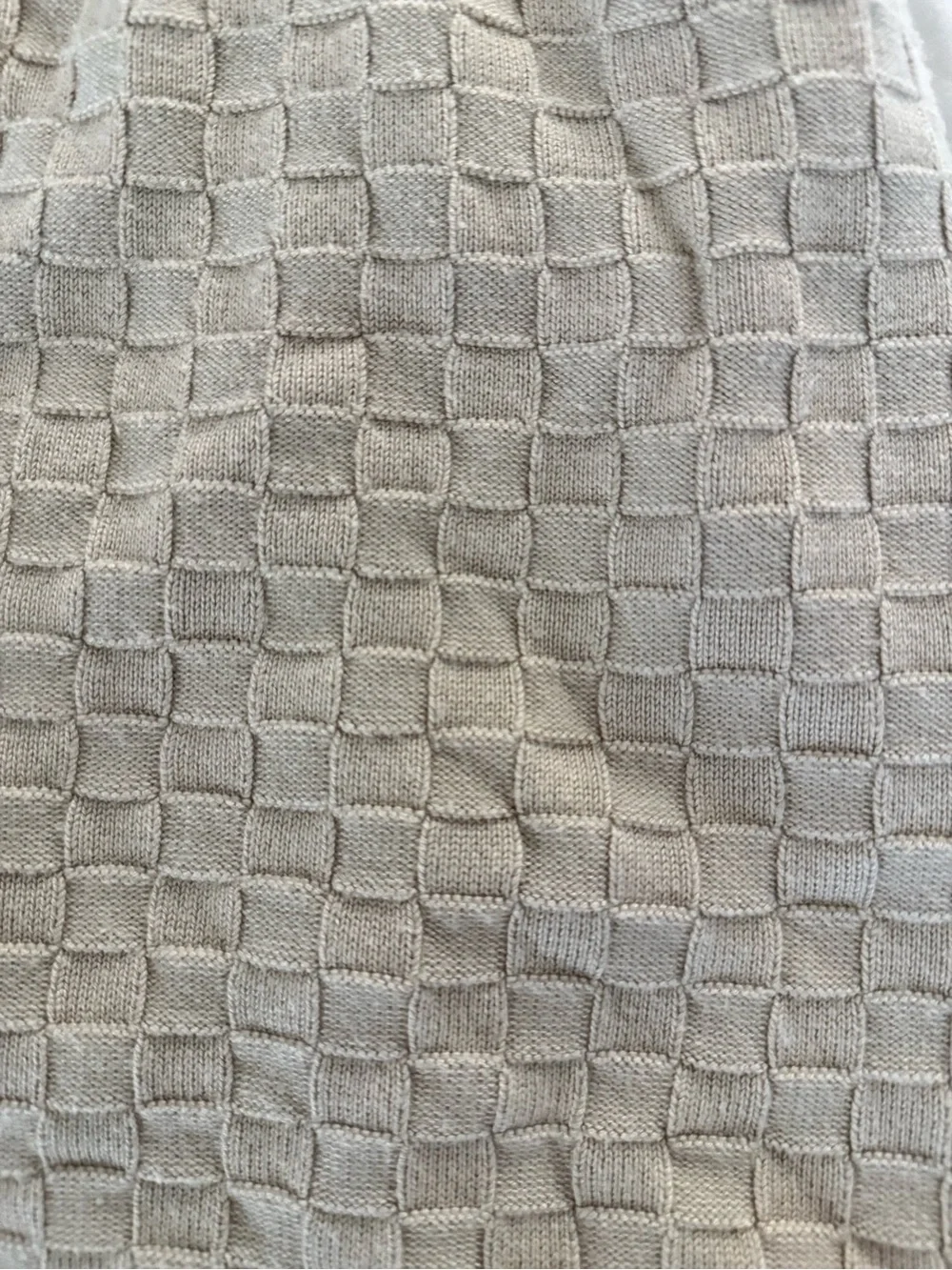Abercrombie Checkered Knit Ottoman Tank in Light Beige - Picture 4 of 4